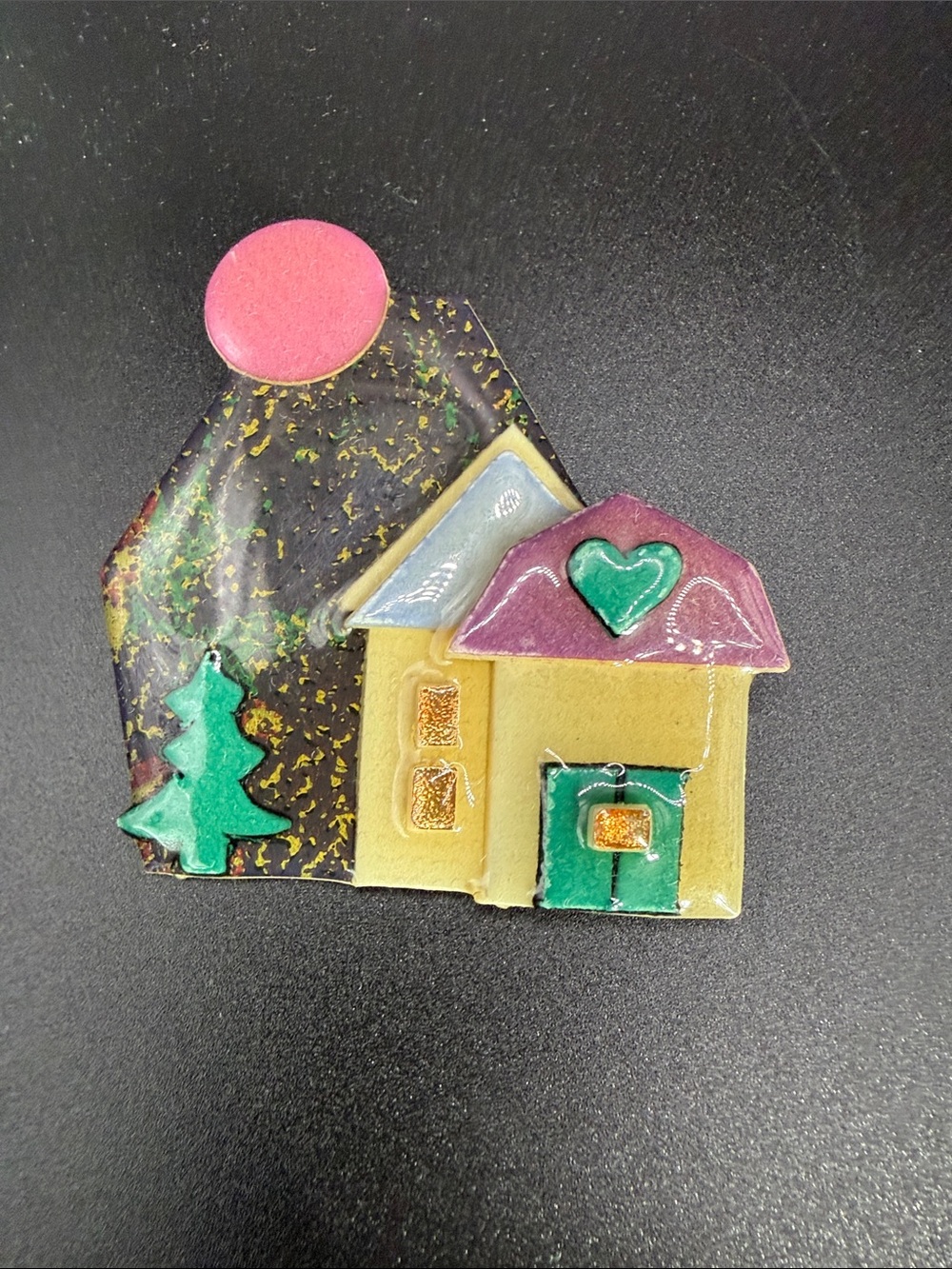 vintage House Pin by Lucinda featuring a whimsical handcrafted cottage